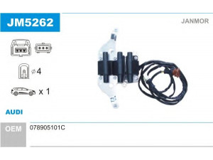 JANMOR JM5262 ritė, uždegimas 
 Kibirkšties / kaitinamasis uždegimas -> Uždegimo ritė
078905101C