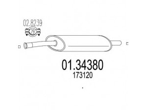 MTS 01.34380 priekinis duslintuvas 
 Išmetimo sistema -> Duslintuvas
173120