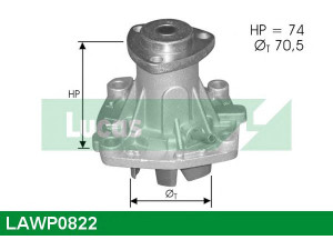 LUCAS ENGINE DRIVE LAWP0822 vandens siurblys 
 Aušinimo sistema -> Vandens siurblys/tarpiklis -> Vandens siurblys
60778982, 60778983