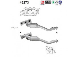 AS 45273 katalizatoriaus keitiklis 
 Išmetimo sistema -> Katalizatoriaus keitiklis
18407530553