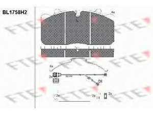 FTE BL1758H2 stabdžių trinkelių rinkinys, diskinis stabdys 
 Techninės priežiūros dalys -> Papildomas remontas
5010 848 607