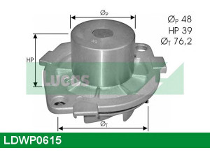 LUCAS ENGINE DRIVE LDWP0615 vandens siurblys 
 Aušinimo sistema -> Vandens siurblys/tarpiklis -> Vandens siurblys
10972068, 7762925, 10972068, 7762925