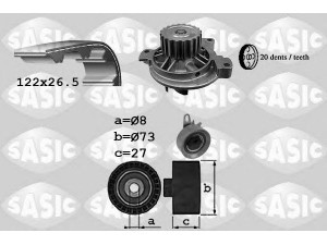 SASIC 3906051 vandens siurblio ir paskirstymo diržo komplektas 
 Diržinė pavara -> Paskirstymo diržas/komplektas -> Paskirstymo diržas/komplektas
074121005MX+074198119M