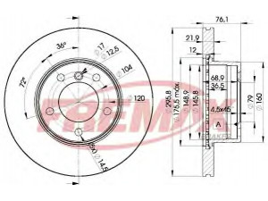 FREMAX BD-4839 stabdžių diskas 
 Stabdžių sistema -> Diskinis stabdys -> Stabdžių diskas
3411 1 163 013, 3411 1 163 081