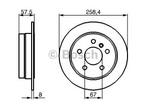 BOSCH 0 986 479 235 stabdžių diskas 
 Dviratė transporto priemonės -> Stabdžių sistema -> Stabdžių diskai / priedai
169 423 03 12, 169 423 09 12, A 169 423 03 12
