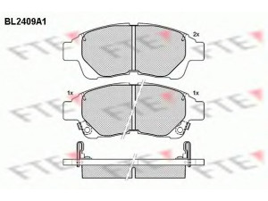 FTE BL2409A1 stabdžių trinkelių rinkinys, diskinis stabdys 
 Techninės priežiūros dalys -> Papildomas remontas
04465-12540