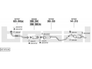BOSAL 027.972.06 išmetimo sistema 
 Išmetimo sistema -> Išmetimo sistema, visa