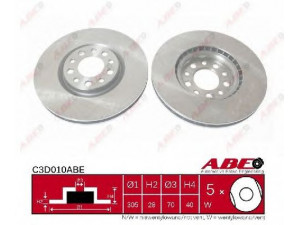 ABE C3D010ABE stabdžių diskas 
 Dviratė transporto priemonės -> Stabdžių sistema -> Stabdžių diskai / priedai
46843608, 51760621, 51767382