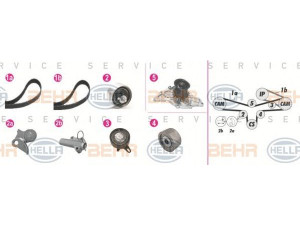 HELLA 8MP 376 810-891 vandens siurblio ir paskirstymo diržo komplektas
059 109 119 B, 059 109 243 J, 059 109 243 L