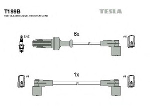 TESLA T199B uždegimo laido komplektas 
 Kibirkšties / kaitinamasis uždegimas -> Uždegimo laidai/jungtys
1274779-6, 270525-9