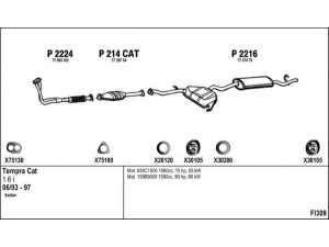 FENNO FI309 išmetimo sistema 
 Išmetimo sistema -> Išmetimo sistema, visa