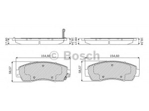 BOSCH F 03B 050 136 stabdžių trinkelių rinkinys, diskinis stabdys 
 Techninės priežiūros dalys -> Papildomas remontas
