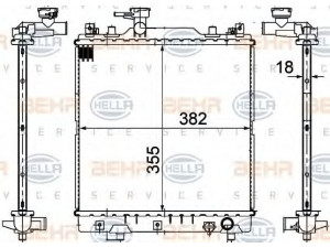 HELLA 8MK 376 757-061 radiatorius, variklio aušinimas
