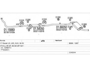 MTS C310314008455 išmetimo sistema 
 Išmetimo sistema -> Išmetimo sistema, visa