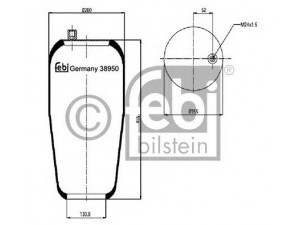 FEBI BILSTEIN 38950 dėklas, pneumatinė pakaba 
 Pakaba -> Pneumatinė pakaba
974 328 00 01, 974 328 01 01