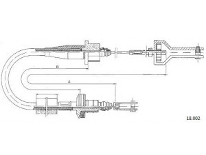 CABOR 18.002 sankabos trosas 
 Dviratė transporto priemonės -> Kabeliai ir tachometro velenaai -> Sankabos trosas
3067004A00