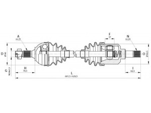 OPEN PARTS DRS6165.00 kardaninis velenas 
 Ratų pavara -> Kardaninis velenas
3272F6, 3272F8