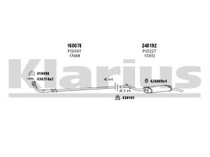 KLARIUS 630158E išmetimo sistema 
 Išmetimo sistema -> Išmetimo sistema, visa