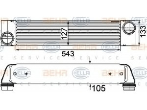 HELLA 8ML 376 746-501 tarpinis suslėgto oro aušintuvas, kompresorius 
 Variklis -> Oro tiekimas -> Įkrovos agregatas (turbo/superįkrova) -> Tarpinis suslėgto oro aušintuvas
17 51 7 791 909, 7 791 909