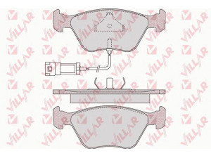 VILLAR 626.0978 stabdžių trinkelių rinkinys, diskinis stabdys