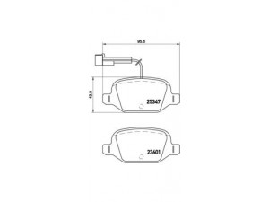 BREMBO P 23 146 stabdžių trinkelių rinkinys, diskinis stabdys 
 Techninės priežiūros dalys -> Papildomas remontas
77365754