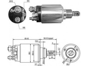 MAGNETI MARELLI 940113050437 solenoidinis jungiklis, starteris