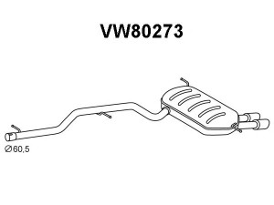 VENEPORTE VW80273 galinis duslintuvas 
 Išmetimo sistema -> Duslintuvas
5N0253609F