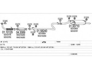 MTS C290046003501 išmetimo sistema 
 Išmetimo sistema -> Išmetimo sistema, visa