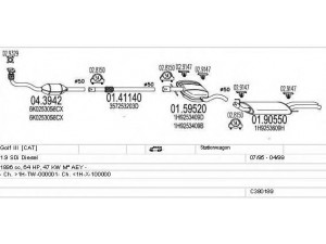 MTS C380189002992 išmetimo sistema 
 Išmetimo sistema -> Išmetimo sistema, visa