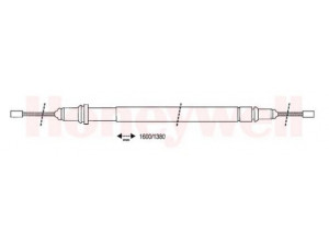BENDIX 431238B trosas, stovėjimo stabdys 
 Stabdžių sistema -> Valdymo svirtys/trosai
7700777520