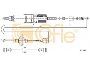 COFLE 10.342 sankabos trosas 
 Dviratė transporto priemonės -> Kabeliai ir tachometro velenaai -> Sankabos trosas
357721335, 357721335E