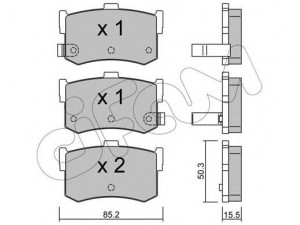 CIFAM 822-187-0 stabdžių trinkelių rinkinys, diskinis stabdys 
 Techninės priežiūros dalys -> Papildomas remontas
GBP90300, GBP90304, 58302-34A00