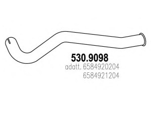 ASSO 530.9098 išleidimo kolektorius
6584920204, 6584921204