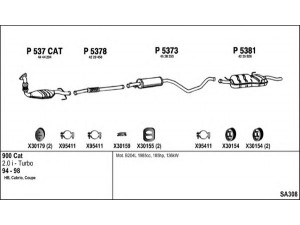 FENNO SA308 išmetimo sistema 
 Išmetimo sistema -> Išmetimo sistema, visa