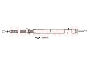 BENDIX 432640B trosas, stovėjimo stabdys 
 Stabdžių sistema -> Valdymo svirtys/trosai
96026873