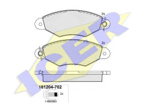 ICER 181204-702 stabdžių trinkelių rinkinys, diskinis stabdys 
 Techninės priežiūros dalys -> Papildomas remontas
4251.69, 4252.05, 4253.05