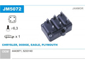 JANMOR JM5072 ritė, uždegimas 
 Kibirkšties / kaitinamasis uždegimas -> Uždegimo ritė
4443971, 5233140