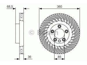 BOSCH 0 986 479 V12 stabdžių diskas
7P6 615 302