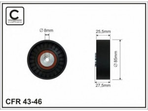 CAFFARO 43-46 kreipiantysis skriemulys, V formos rumbuotas diržas 
 Diržinė pavara -> V formos rumbuotas diržas/komplektas -> Laisvasis/kreipiamasis skriemulys
77903341