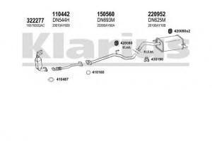 KLARIUS 270595E išmetimo sistema 
 Išmetimo sistema -> Išmetimo sistema, visa