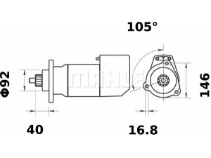 MAHLE ORIGINAL MS 472 starteris 
 Elektros įranga -> Starterio sistema -> Starteris
349575, 571453