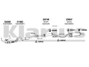 KLARIUS 931293E išmetimo sistema 
 Išmetimo sistema -> Išmetimo sistema, visa