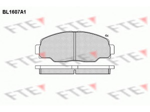 FTE BL1607A1 stabdžių trinkelių rinkinys, diskinis stabdys 
 Techninės priežiūros dalys -> Papildomas remontas
04465-25020, 04465-25070, 04491-25020
