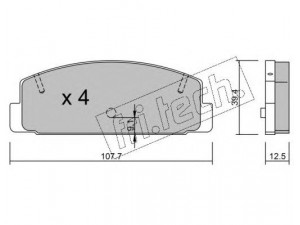 fri.tech. 311.2 stabdžių trinkelių rinkinys, diskinis stabdys 
 Techninės priežiūros dalys -> Papildomas remontas
GJYB-26-48Z9C