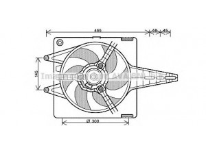 AVA QUALITY COOLING FT7547 ventiliatorius, radiatoriaus 
 Aušinimo sistema -> Oro aušinimas
46457133, 46514973, 46515058, 46539672