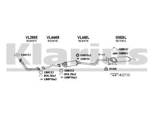 KLARIUS 390288U išmetimo sistema 
 Išmetimo sistema -> Išmetimo sistema, visa