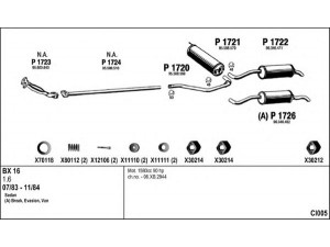 FENNO CI005 išmetimo sistema 
 Išmetimo sistema -> Išmetimo sistema, visa
