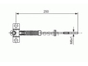 BOSCH 1 987 477 534 trosas, stovėjimo stabdys 
 Stabdžių sistema -> Valdymo svirtys/trosai
36402 50J10, 36402 70J00