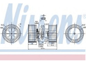 NISSENS 87114 vidaus pūtiklis 
 Šildymas / vėdinimas -> Orpūtė/dalys
64118372493, 64118385558, 8372493