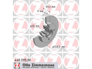 ZIMMERMANN 440.3115.00 stabdžių diskas 
 Dviratė transporto priemonės -> Stabdžių sistema -> Stabdžių diskai / priedai
4249.19, 4249.32